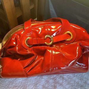 Francesco Biasia Purse, Patent Leather Fire Engine Red